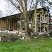 Habillage d'un hangar agricole metallique