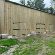 Habillage d'un hangar agricole metallique
